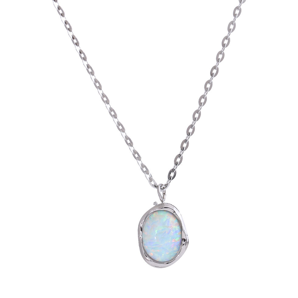 Thumbnail: Opaline Aura Pendant Necklace