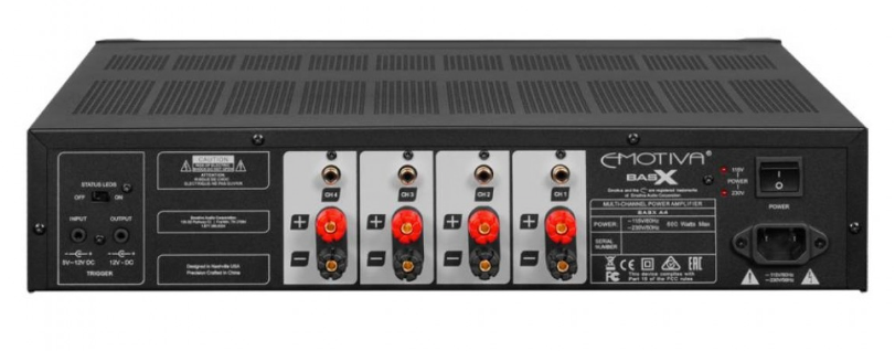 EMOTIVA BASX POWER AMPLIFIER connections