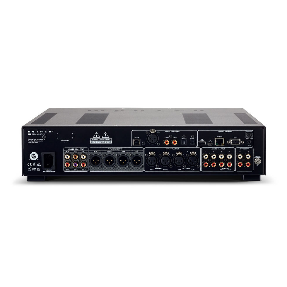 Thumbnail: back panel connections for the ANTHEM STR PRE-AMPLIFIER