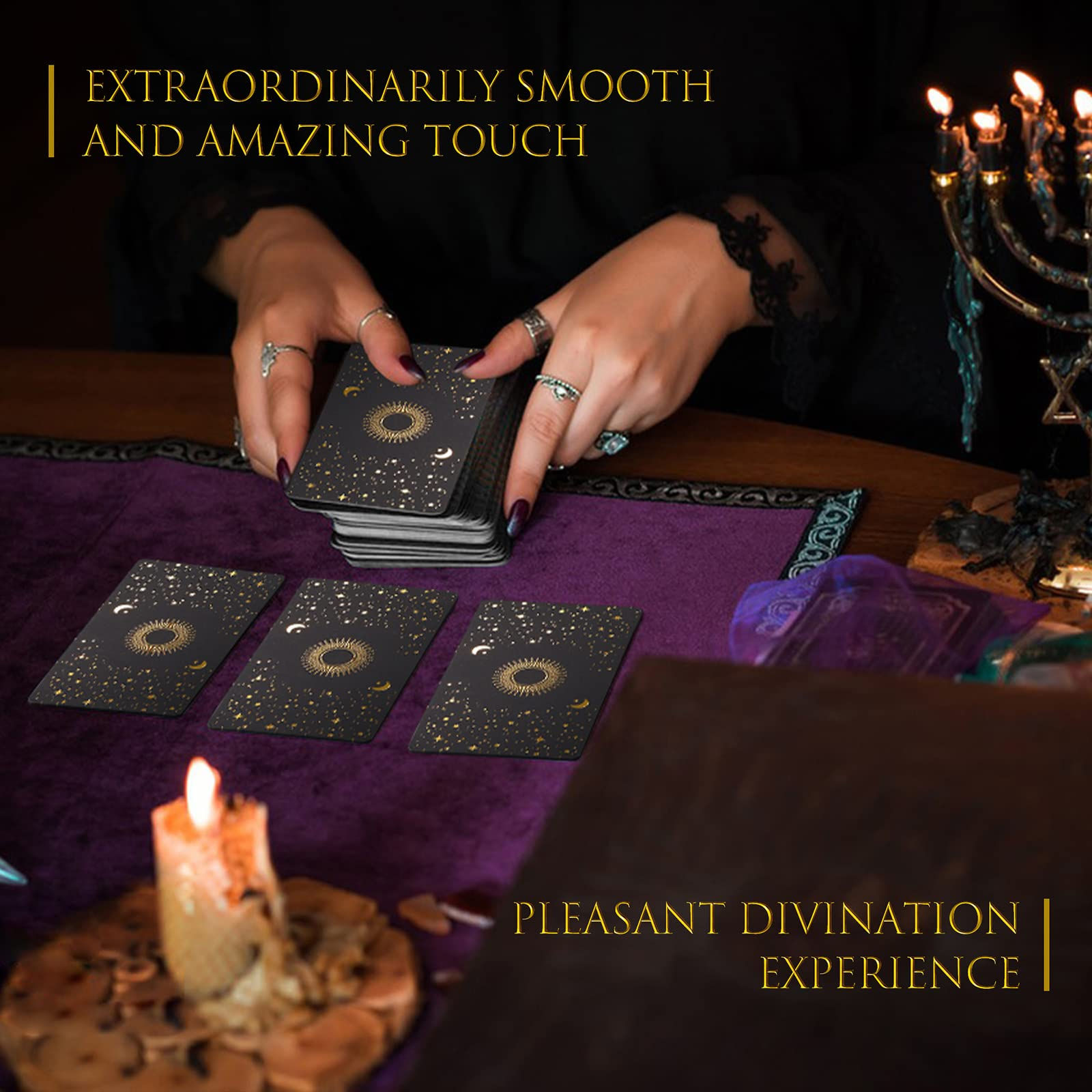 ACELION Original Tarot Card Set with Guide, 78 Pieces of Tarot Cards with Gol...