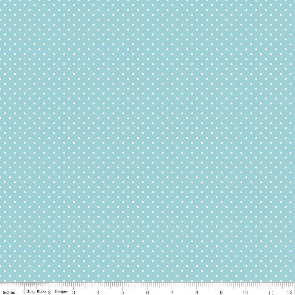 Riley Blake- Swiss Dot Aqua