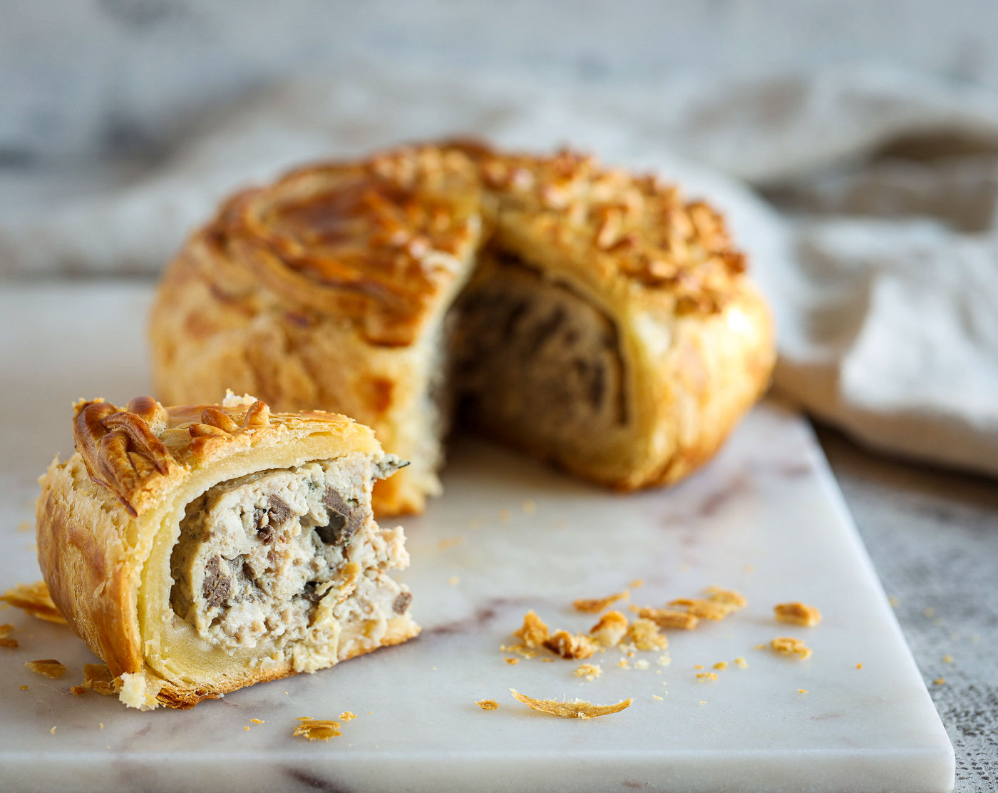 Keturių rūšių mėsos tortas (antiena, foie gras, veršiena, elniena) 0,5 kg