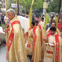 ദിൽഷാദ് ഗാർഡൻ സെന്റ് ഫ്രാൻസിസ് അസീസി ഫോറോനോ പള്ളിയുടെ ഓശാന പ്രദക്ഷിണ0
