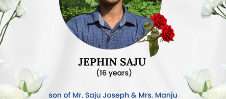 ജെഫിൻ സജു (16) ഡൽഹിയിൽ നിര്യാതനായി.