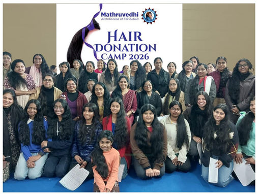 ഫരിദാബാദ് അതിരൂപത മാതൃവേദി മുടി ദാനം പരിപാടി സംഘടിപ്പിച്ചു