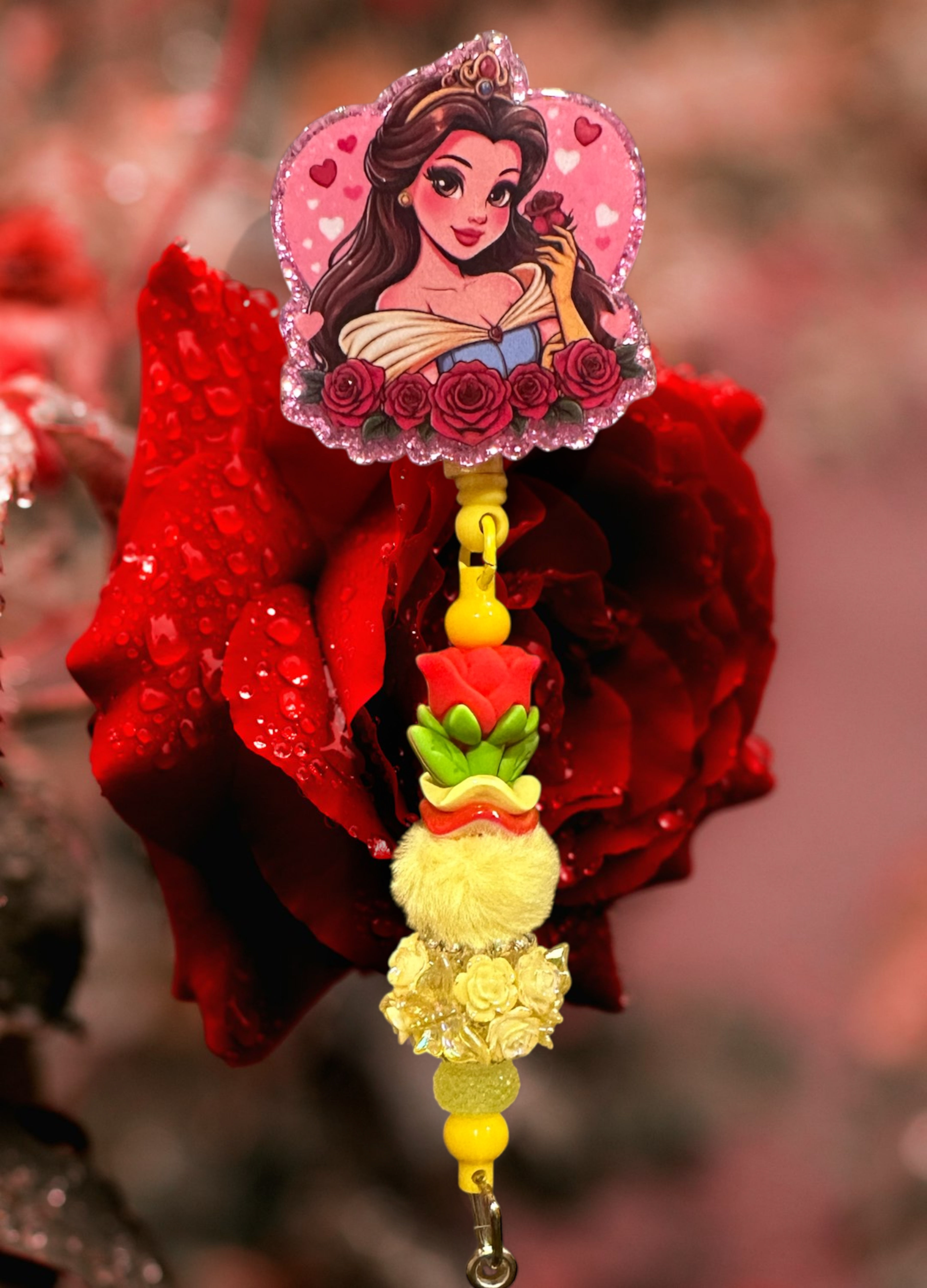 Belle of the Ball - Beaded Badge Reel