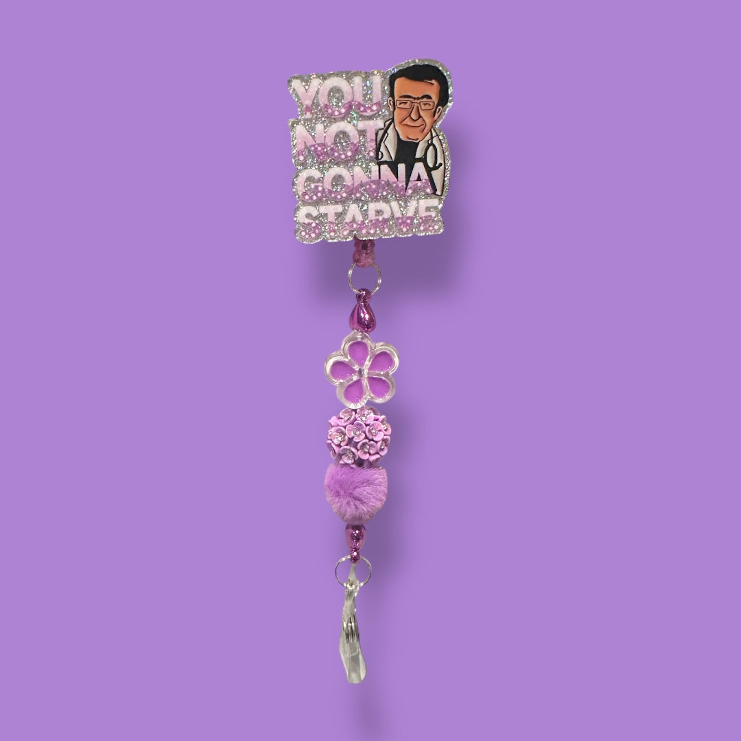 Dr Now Beaded Badge Reel