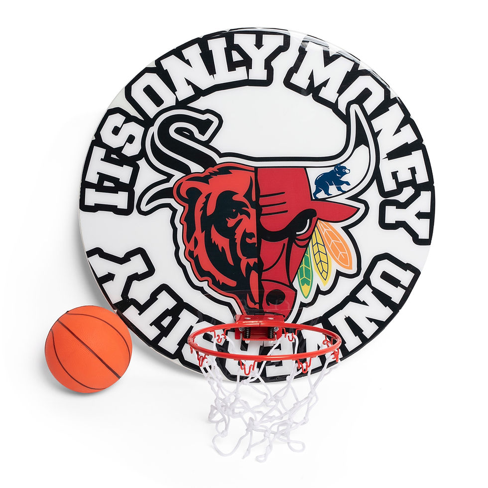Thumbnail: 2ft Custom Basketball Hoop w/Metal Rim, Premium Ball