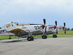 Line up of air tankers