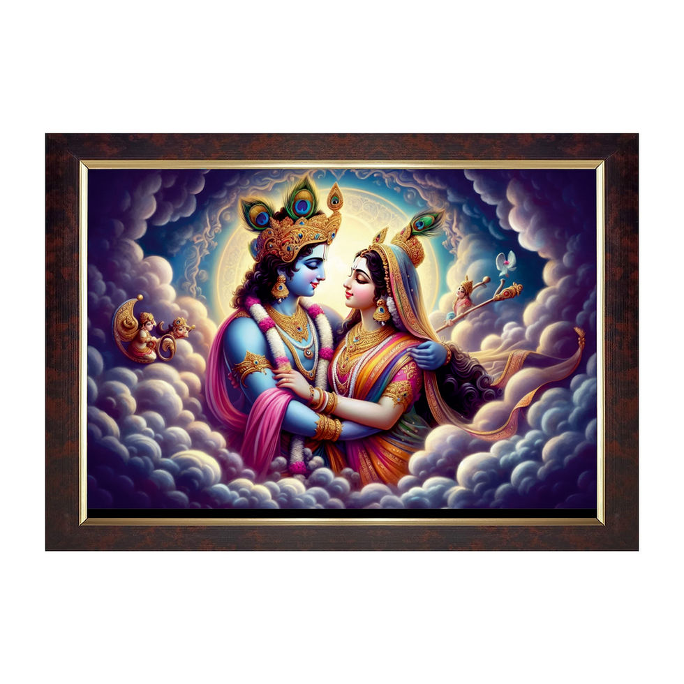 Thumbnail: Nimboli Frames - Radha Krishna Spiritual Wall Frame - 0028