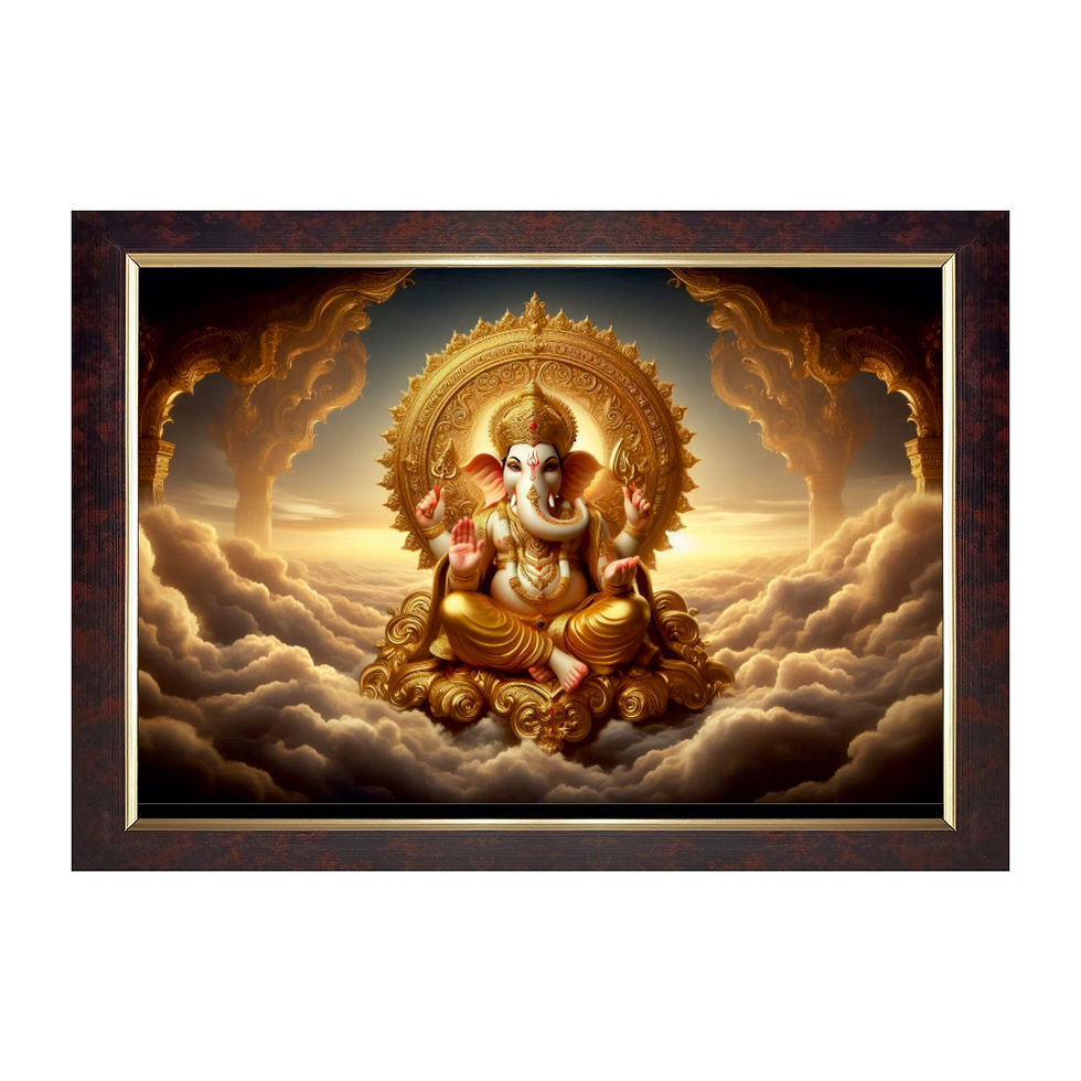Thumbnail: Nimboli Frames - Ganesha Spiritual Wall Frame - 0052