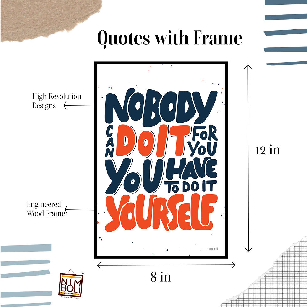 Thumbnail: Nimboli Frames - Motivational Quote Framed Wall Frame - 0151