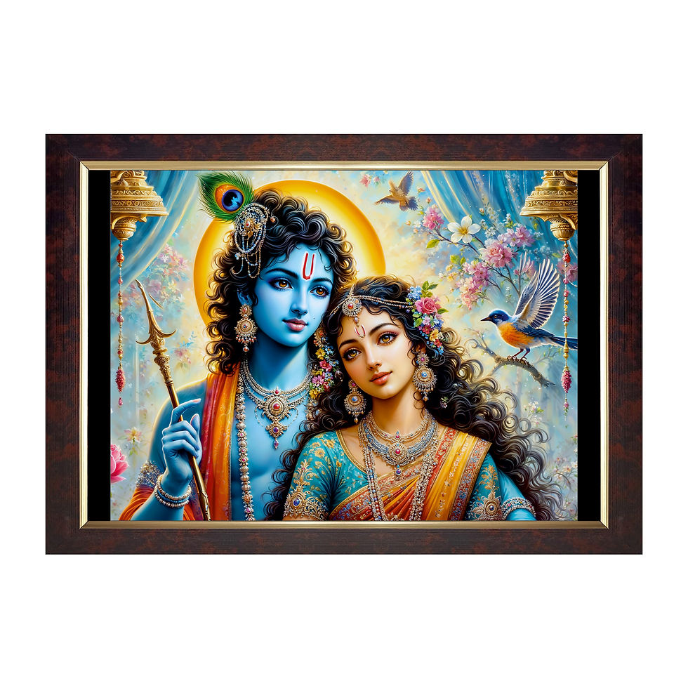 Thumbnail: Nimboli Frames - Radha Krishna Spiritual Wall Frame - 0002