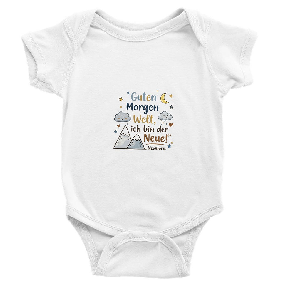 Miniaturbild: Baby-Kurzarm-Body aus Bio-Baumwolle | Ich bin der Neue