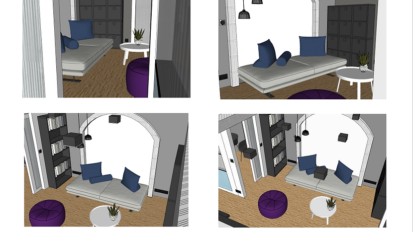 Aménagement d'un cabinet de psychomotricité émotionnelle.