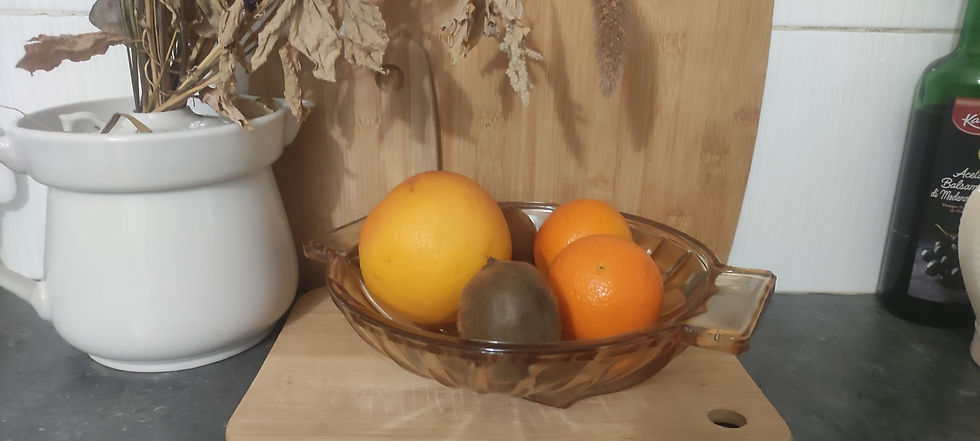 Coupe Verre orangé vintage année 70' Made in France estampillé