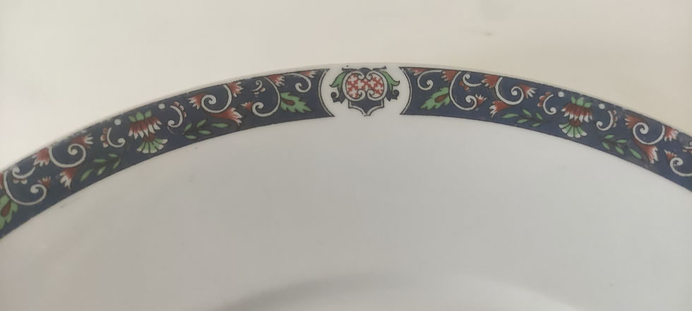 Service Art Déco motif Royal Porcelaine Limoges Vintage motif royal