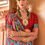 Thumbnail: Pacific Blue And Red Printed Traditional Patola Silk Saree