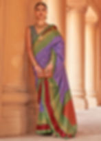 Pastel Purple Soft Silk Saree With Patola Blouse