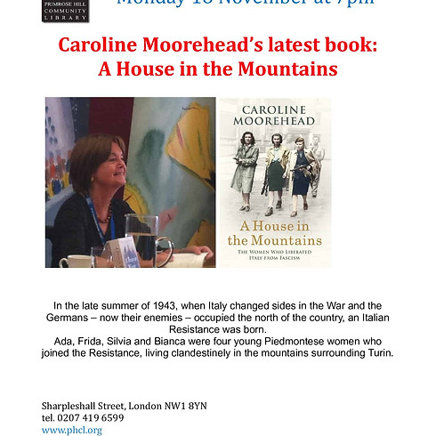 Caroline Moorehead -BOOK READING & SIGNING