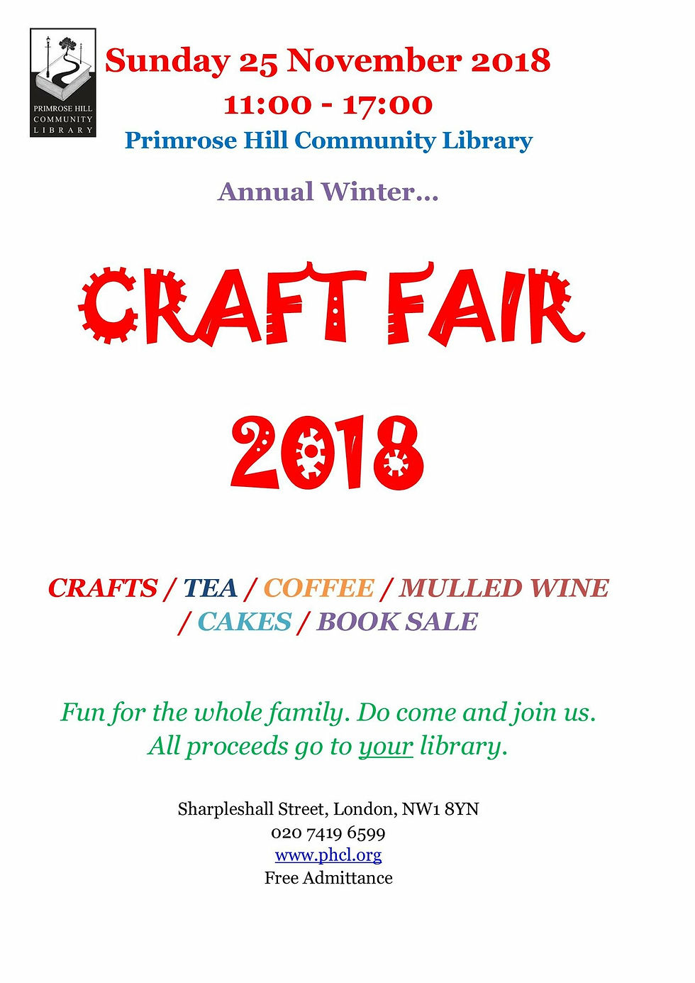 Craft Fair 2018 with coffee, cakes and mulled wine
