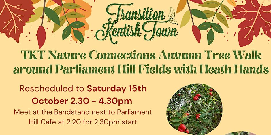 TKT Nature Connections Autumn Tree Walk around Parliament Hill Fields with Heath Hands
