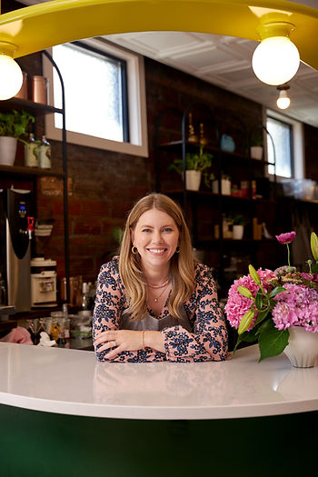 Molly Cheraso established and owns Verbena Free Spirited, a Cleveland-based venue that combines a non-alcoholic café, retail store, and bar.