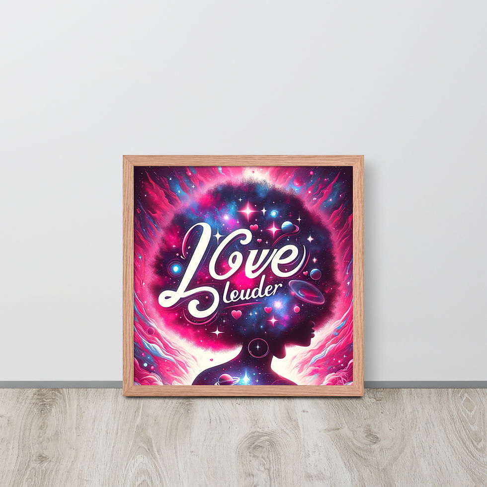 Thumbnail: Be The Love you Want To See: Love Louder Framed Print