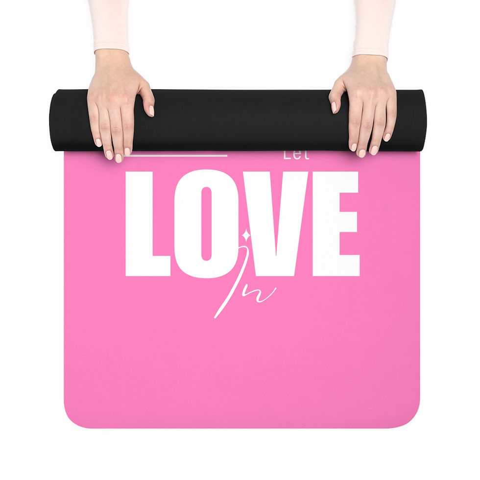 Thumbnail: Let Love In Rubber Yoga Mat [Pink]