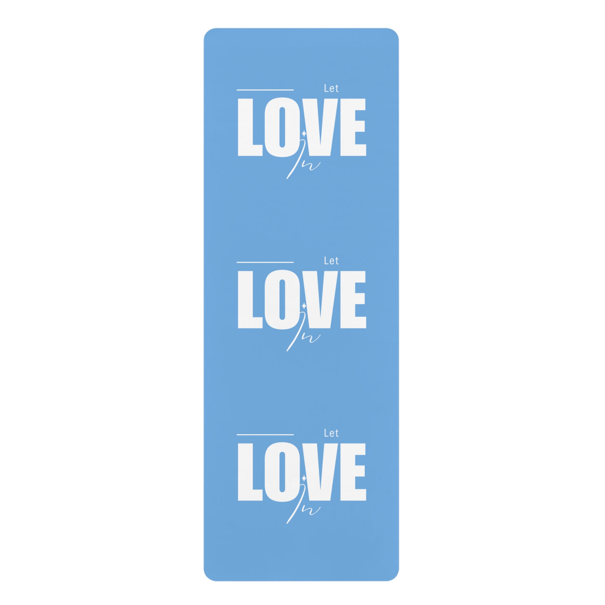 Let Love In Rubber Yoga Mat [Blue]