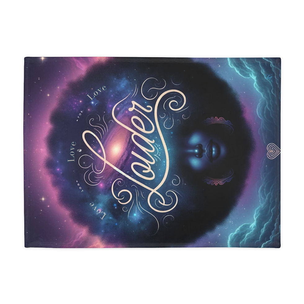 Thumbnail: Afro Puff Plush Love Louder Fleece Blanket