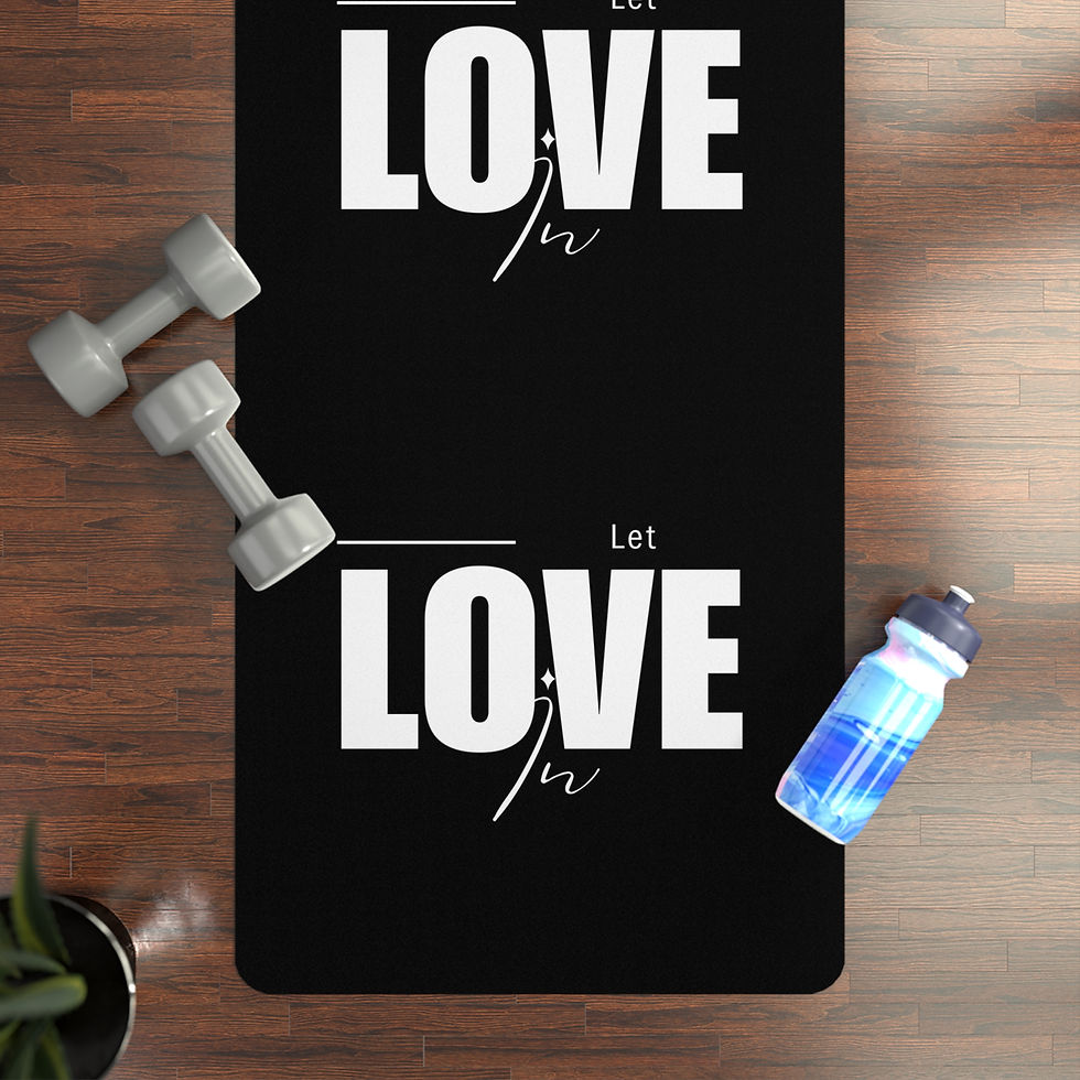 Thumbnail: Let Love In Rubber Yoga Mat [Black]