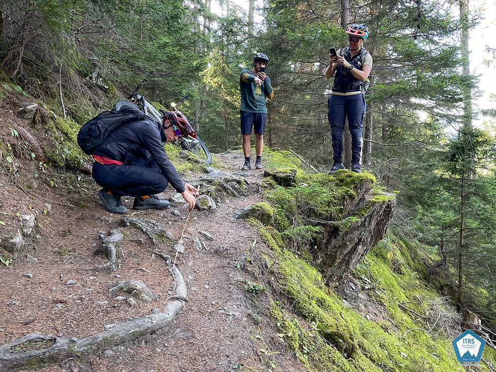 Nick Ryan (CHTC Trails Coordinator) learning how to rate trails through ITRS