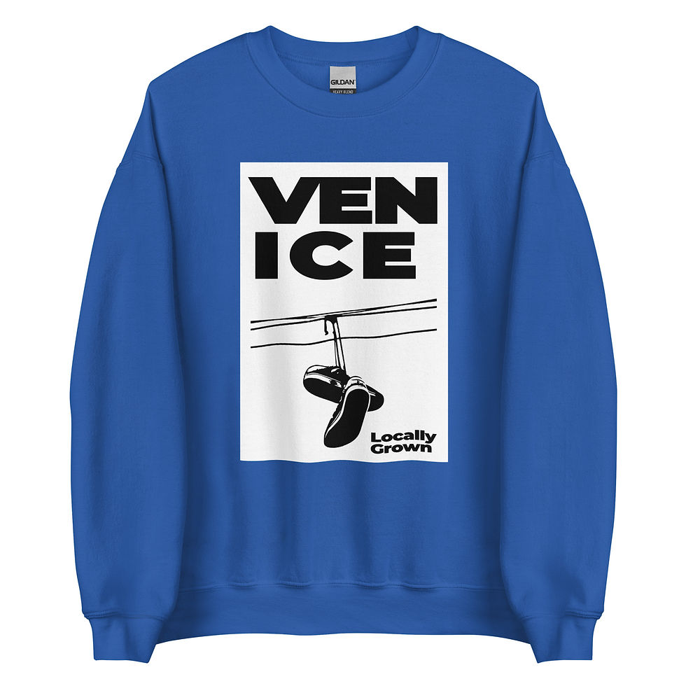 Thumbnail: Locally Grown Venice Powerlines - Gilden Soft Crewneck Sweatshirt