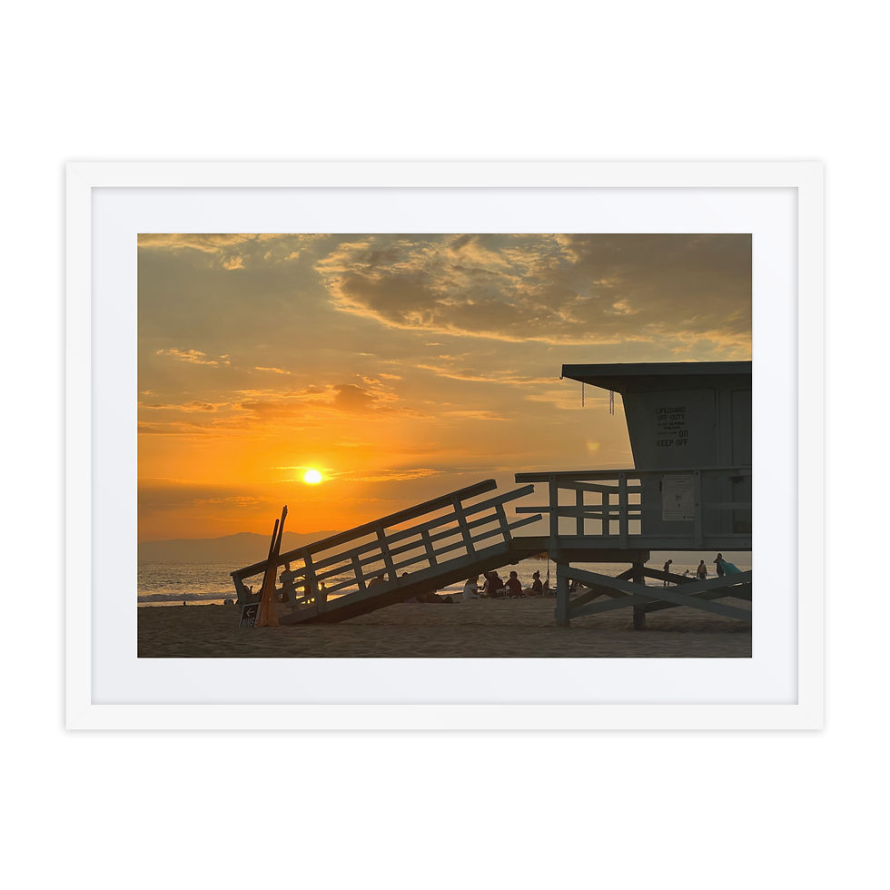 Thumbnail: Venice Beach Lifeguard Tower at Sunset - Framed Photo by Jon Moore