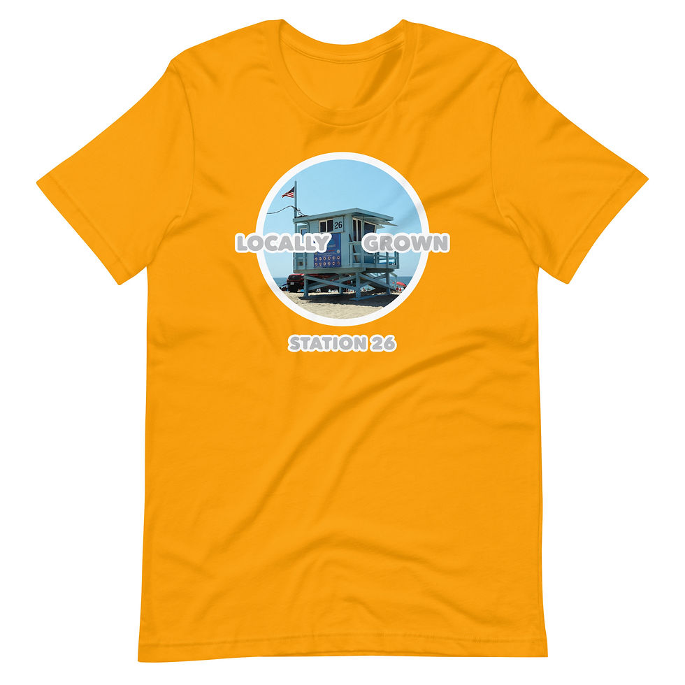 Thumbnail: Locally Grown - Santa Monica - Station 26 Circle Graphic - Bella Canvas T-shirt