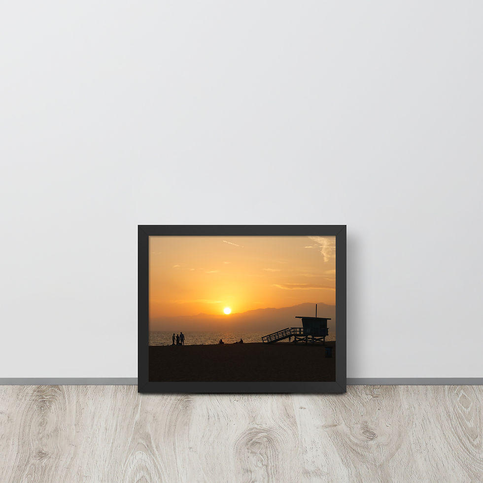 Thumbnail: Venice Beach People Watching Sunset - Framed Photo by Jon Moore