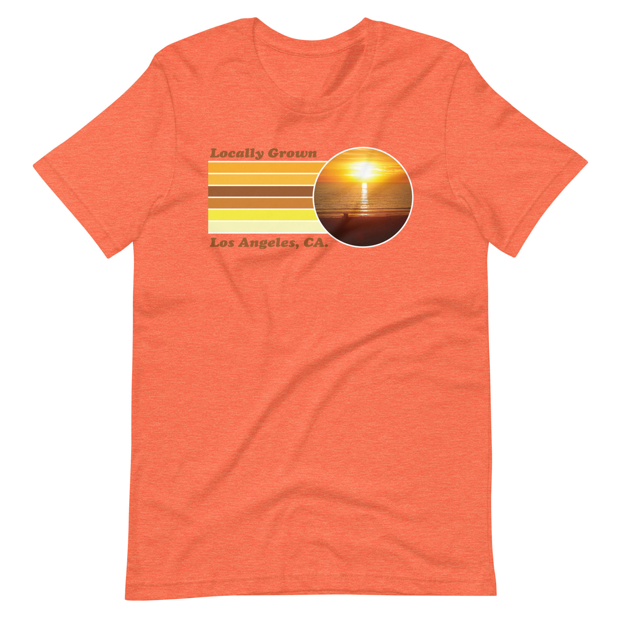 Locally Grown Los Angeles - Beach Circle Graphic - Bella Canvas T-shirt