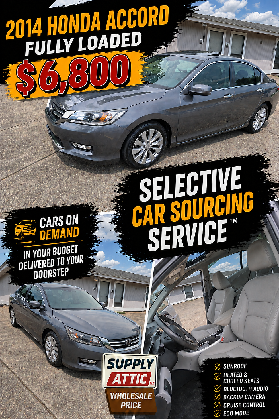 2014 Honda Accord- $6500