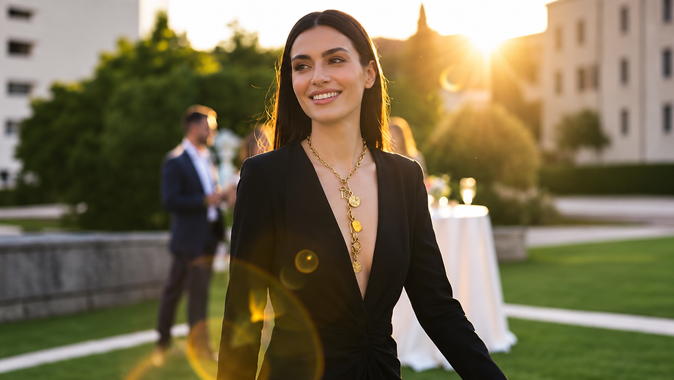 Steel and Shine Model wearing jewelry