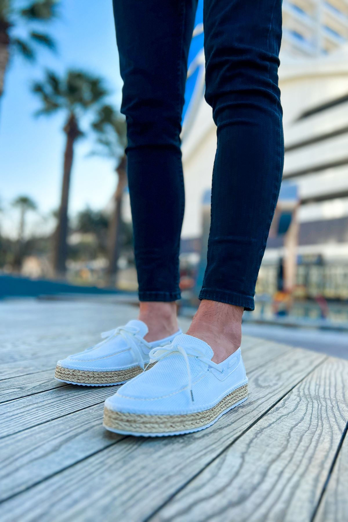 CHEKICH CH311 Espadril Erkek Ayakkabı BEYAZ