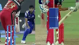 Virat kohli got a bat on bowl. Nik shown on Snicko meter