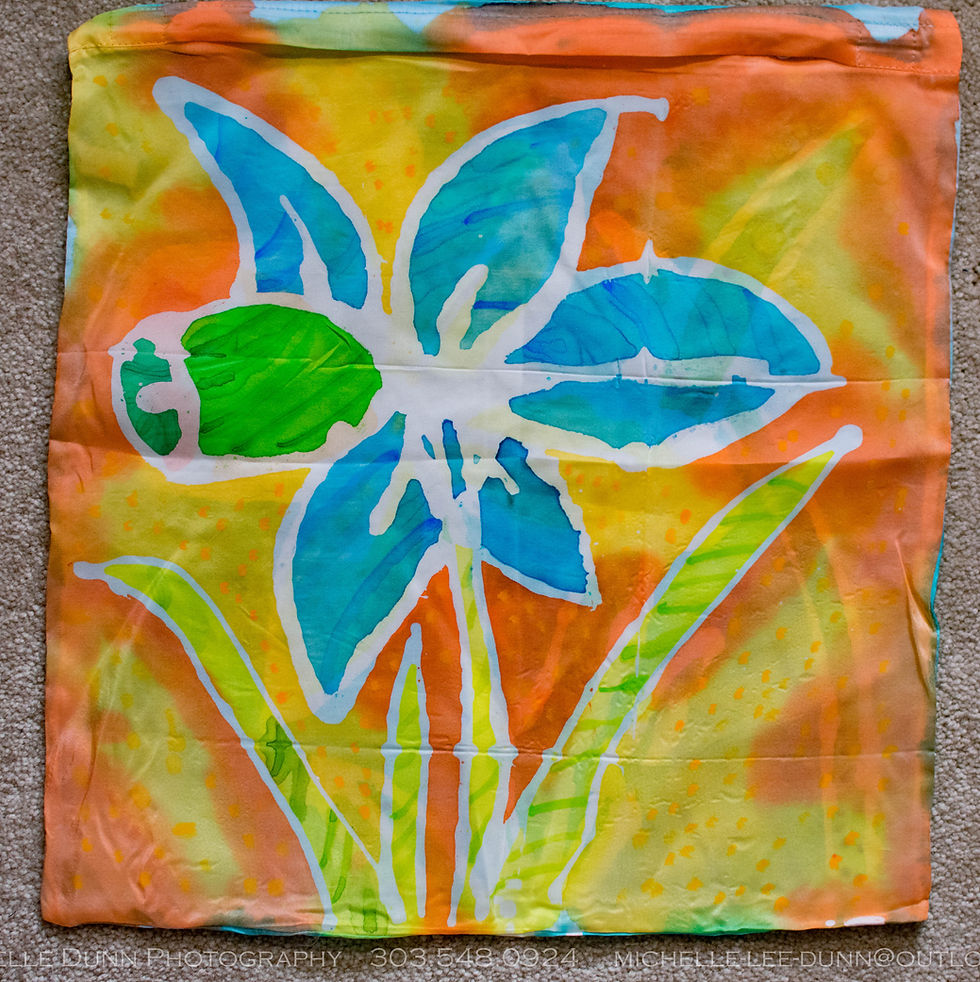 Thumbnail: Hand Dyed Batik Silk Pillow Cases