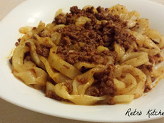 Tagliatelle senza glutine fatte a mano con ragù toscano