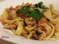 Fettuccine senza glutine al ragù di coda di rospo