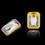 Thumbnail: Princess Stud Clear C.Z Gold (XL)