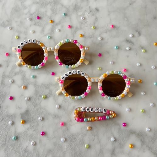 Personalized Rainbow Pearl Sunglasses Strand.Up