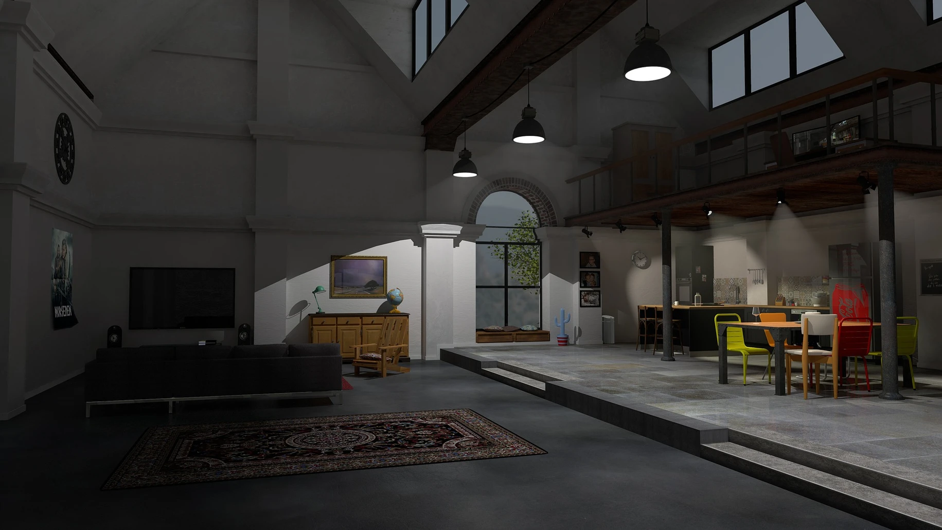 loft belső tér