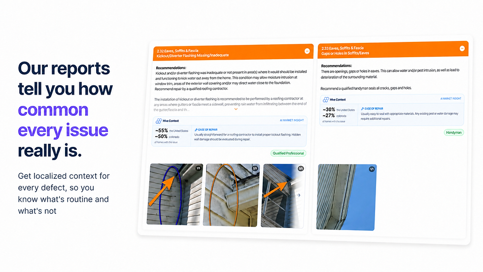 Hive Context Reporting, exclusive to Arrow Home Inspections