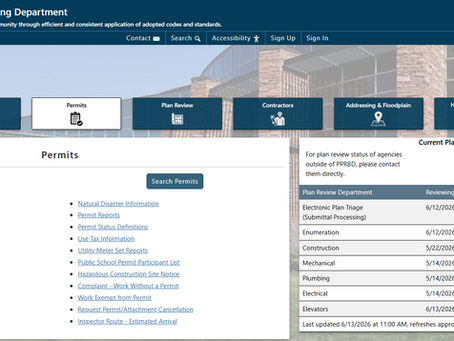 Permit search on Pikes Peak Regional Building Department